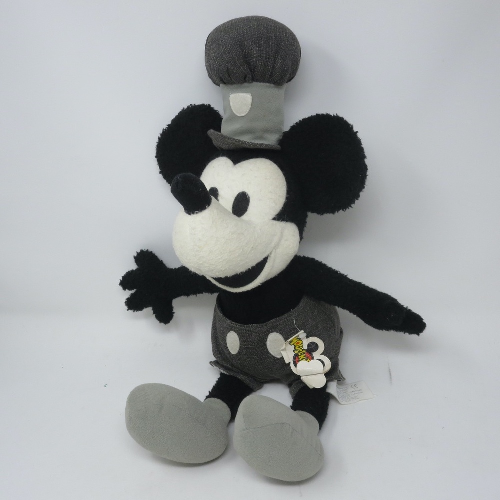 NEW Vintage Disney Steamboat Willie 19" Plush Mickey Mouse Mouseketoys with Tags